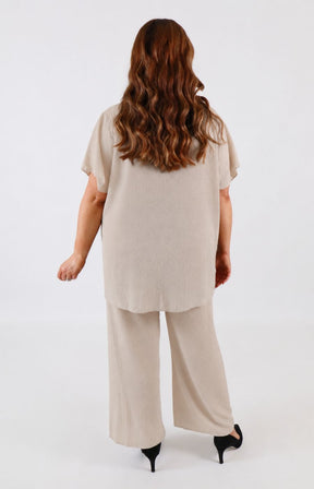 Ali Rhinestone Co-ord in Tan