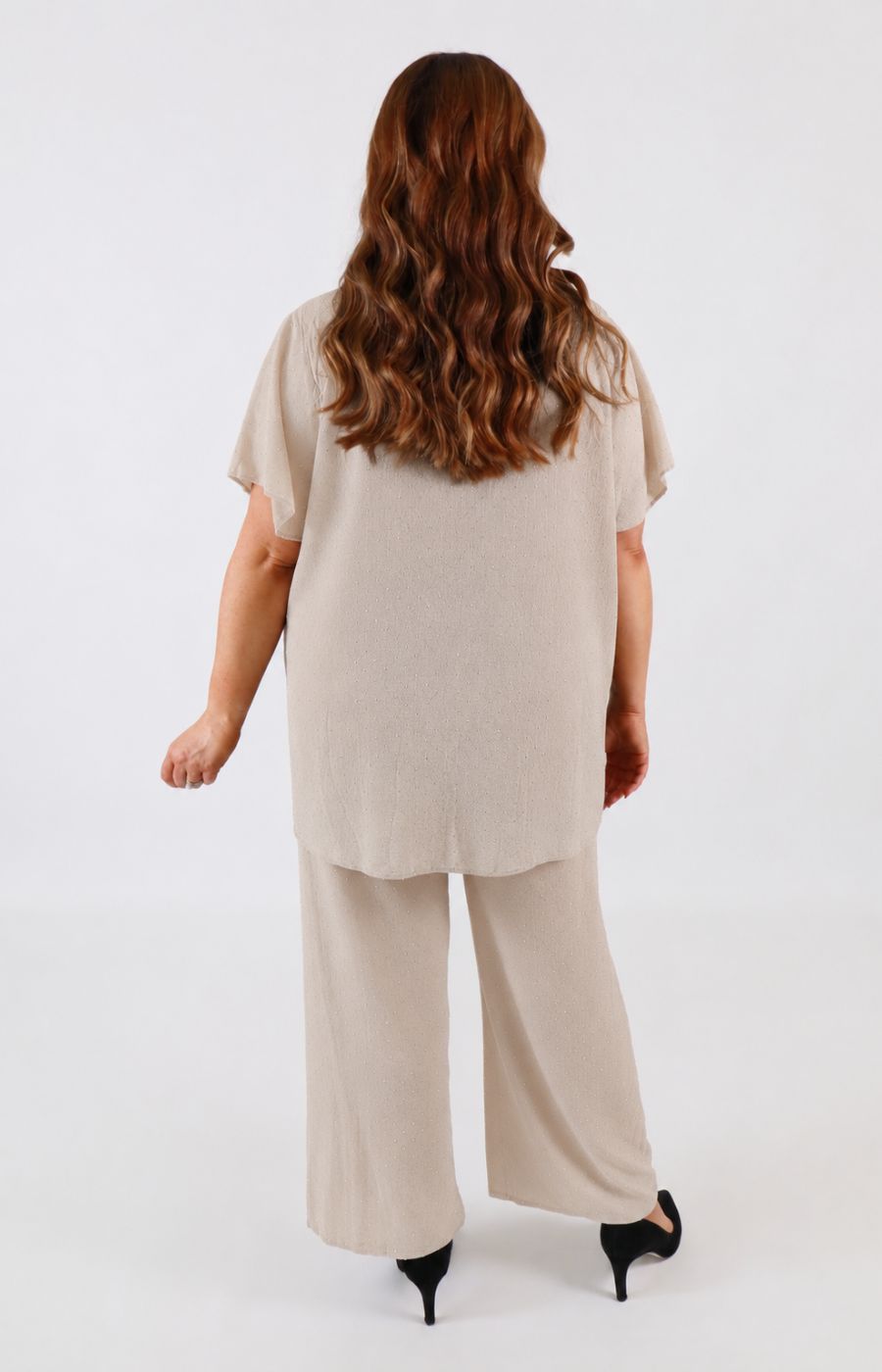 Ali Rhinestone Co-ord in Tan