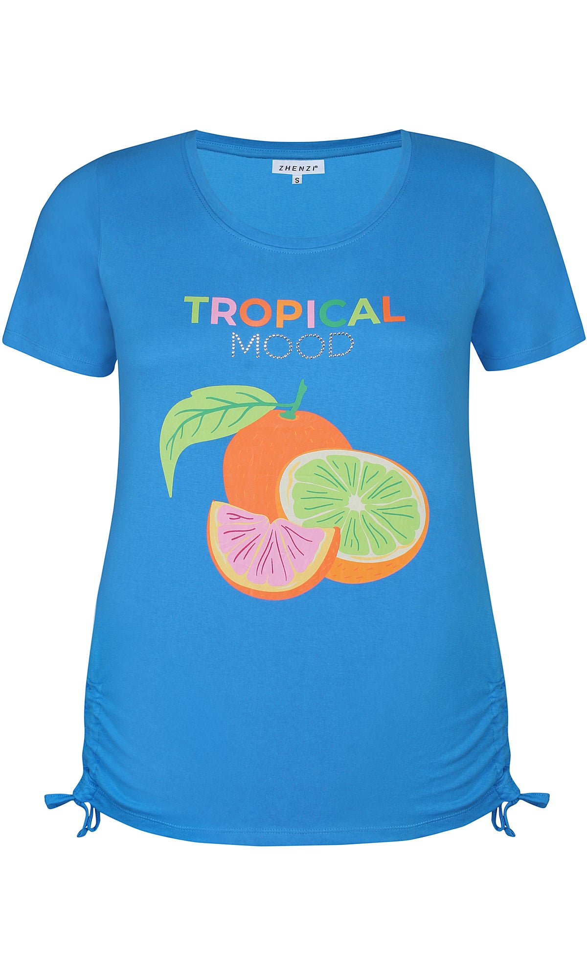 Zhenzi Tropical T-shirt in Blue