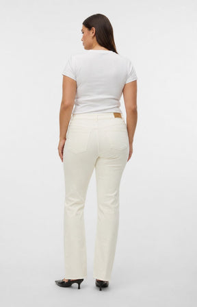 Vero Moda Curve Sheila Kick Flare Jean in White