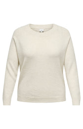 Only Carmakoma Rica Knit Jumper in Cream