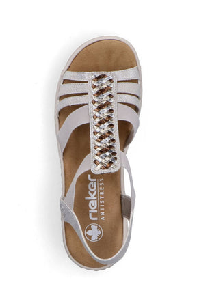 Rieker Braided Silver Sandal
