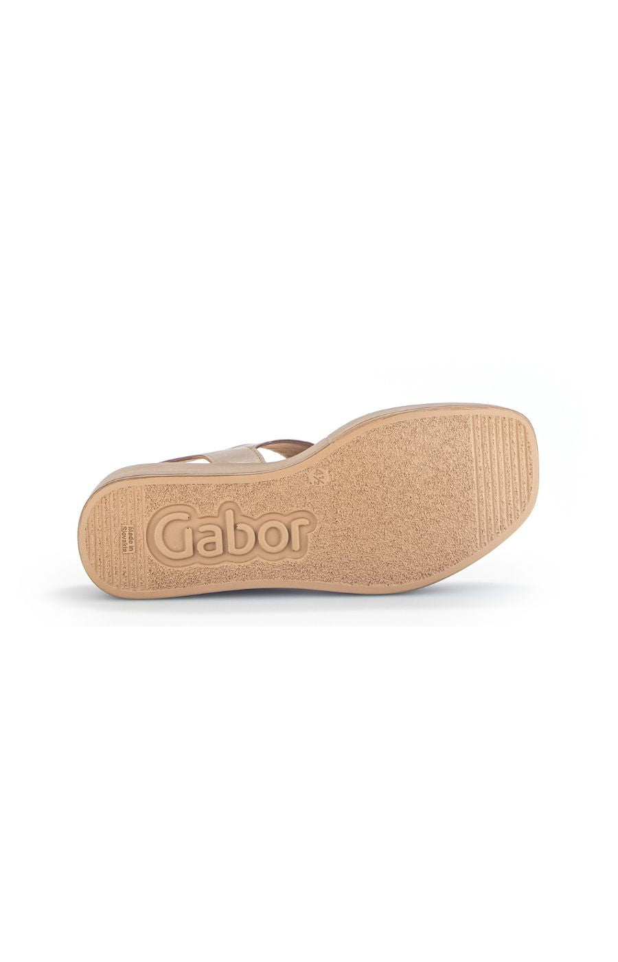 Gabor Buckle Wedge Sandal in Gold
