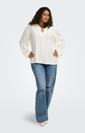 Only Carmakoma Minna Blouse in White
