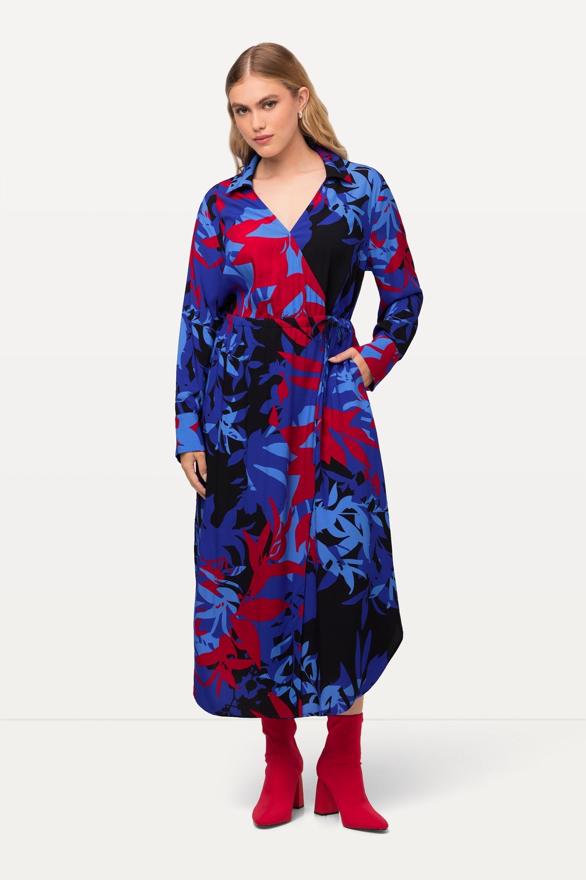 Ulla Popken Bold Floral Print Dress