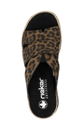 Rieker Leopard Print Sandal