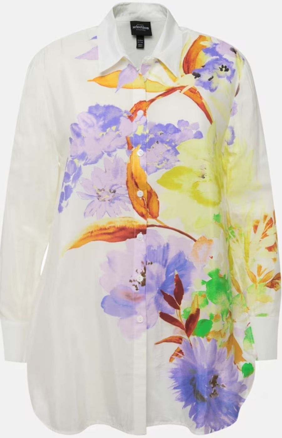 Ulla Popken Floral White Shirt