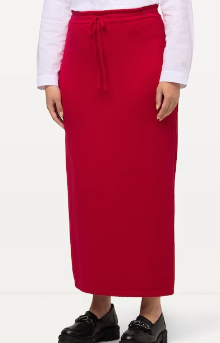 Ulla Popken Knitted Skirt in Red