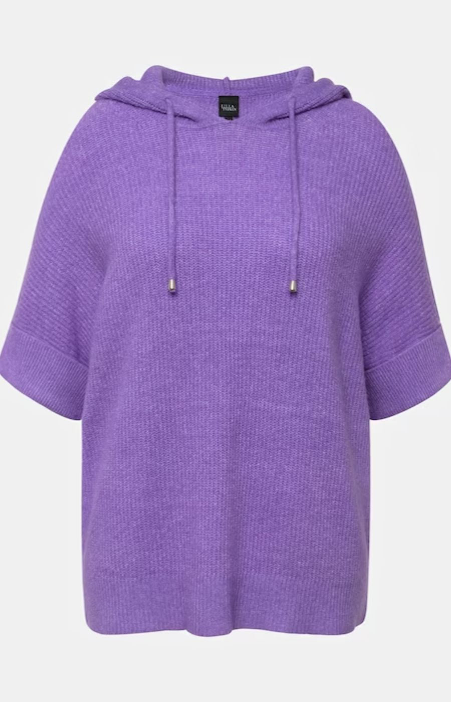 Ulla Popken Knit Short Sleeve Sweater Purple