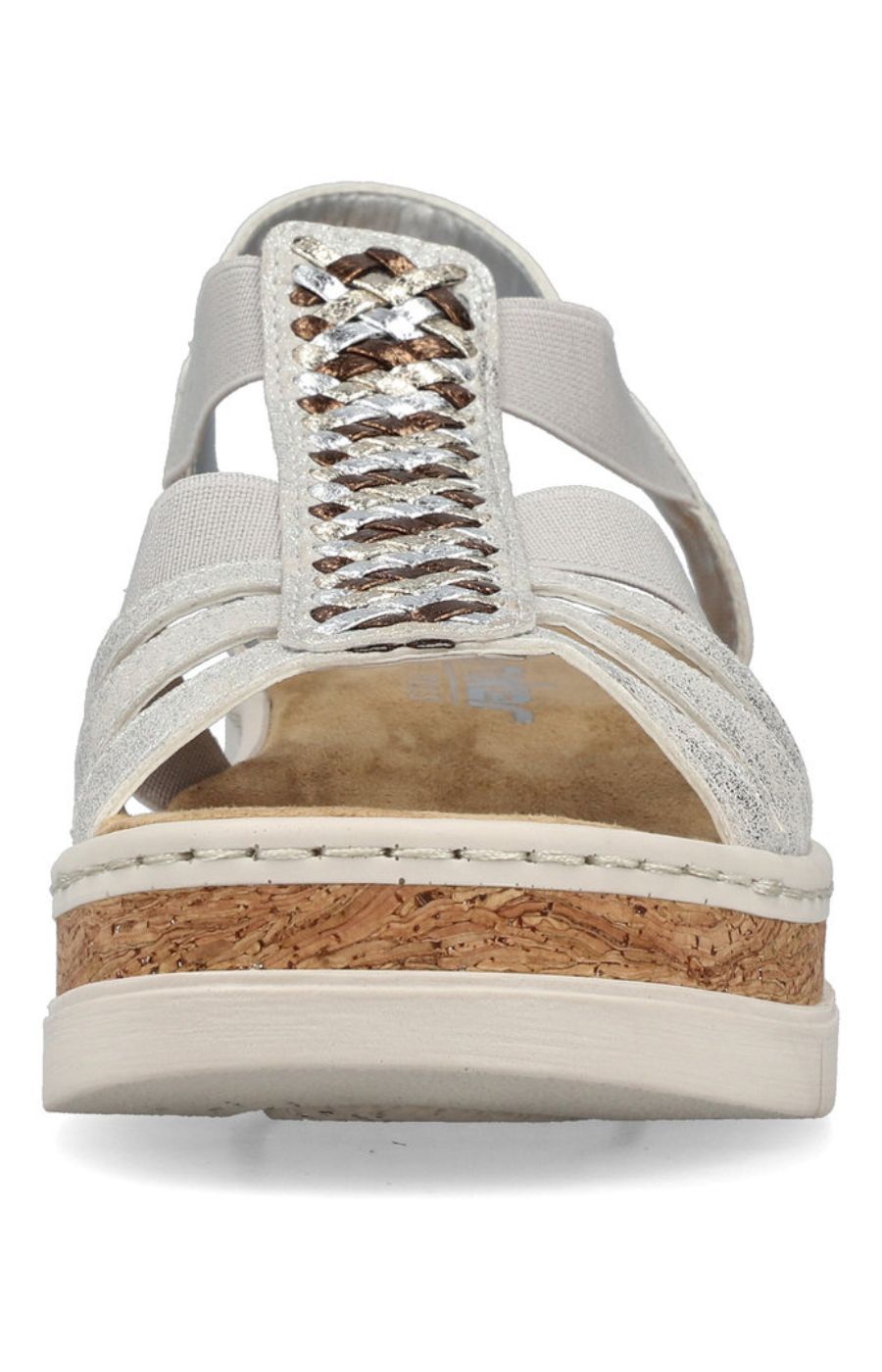 Rieker Braided Silver Sandal