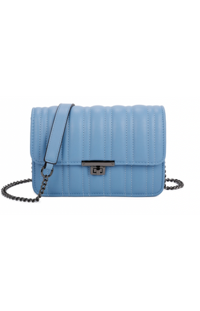 Piper Clutch & Chain Handbag in Blue