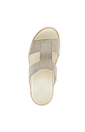 Gabor Sparkle Slip On Sandal in Metallic