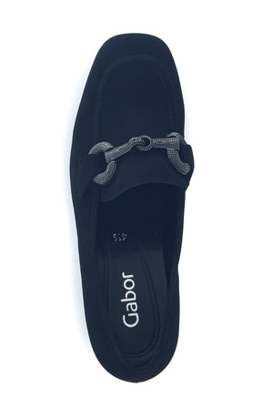 Gabor Court Chain Heel in Navy