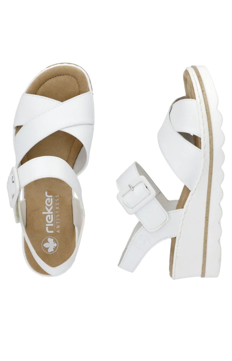 Rieker Platform White Sandal