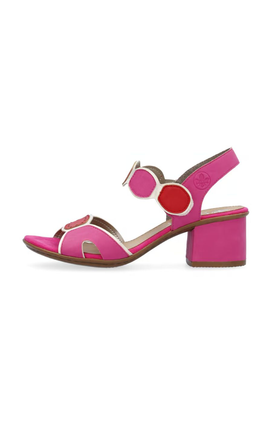 Rieker Block Heel Shoe in Pink