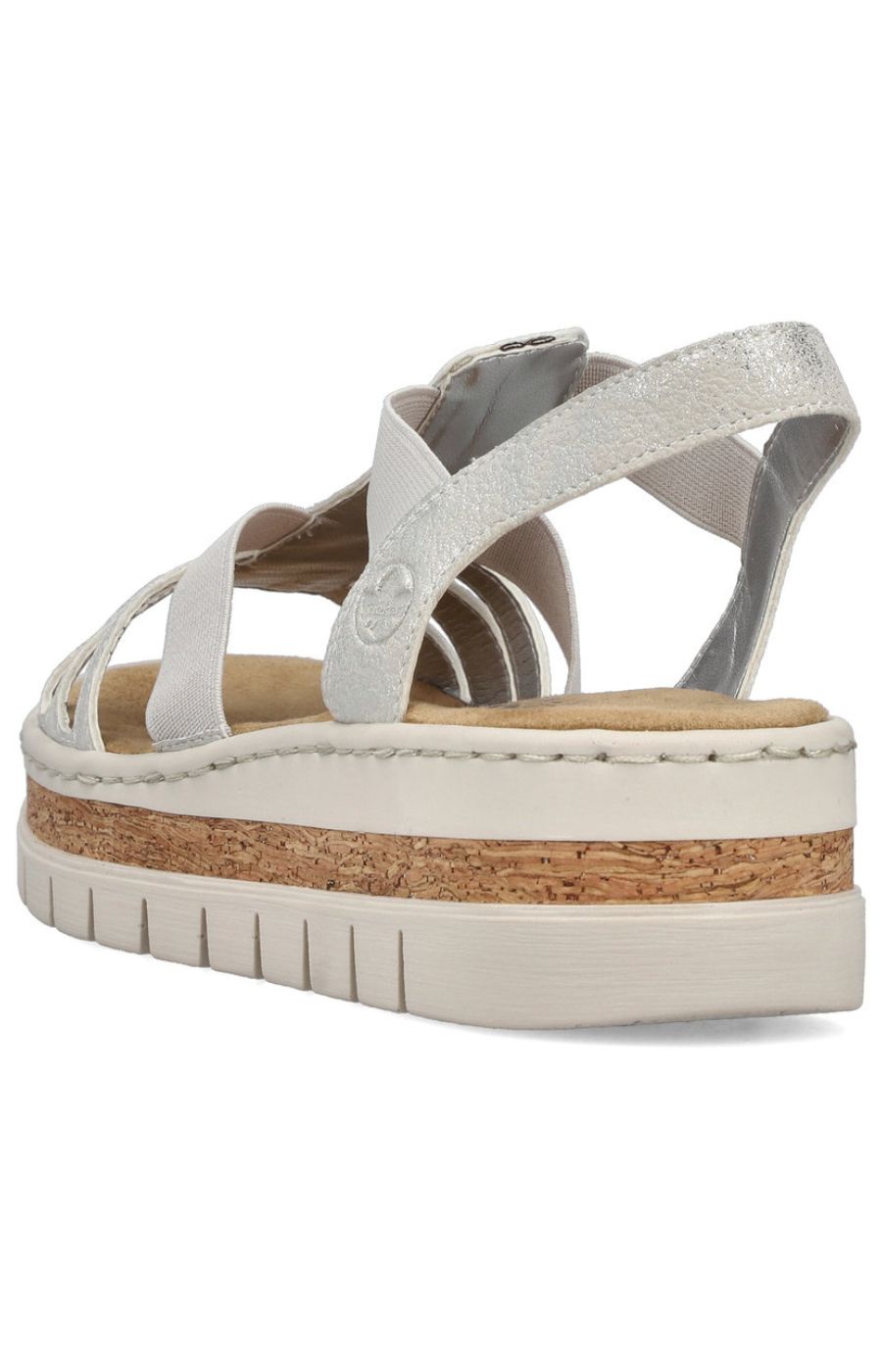 Rieker Braided Silver Sandal