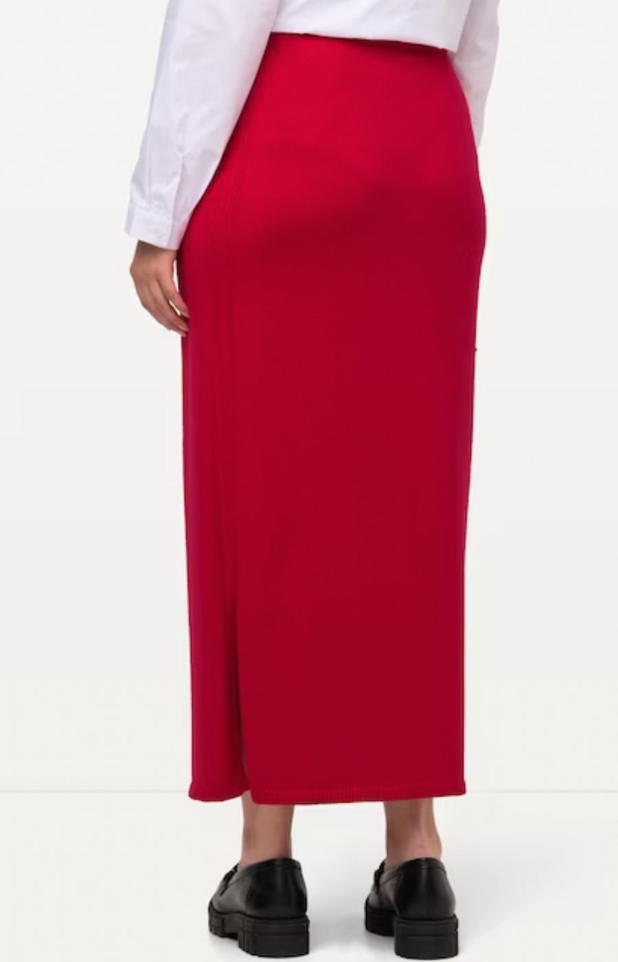 Ulla Popken Knitted Skirt in Red