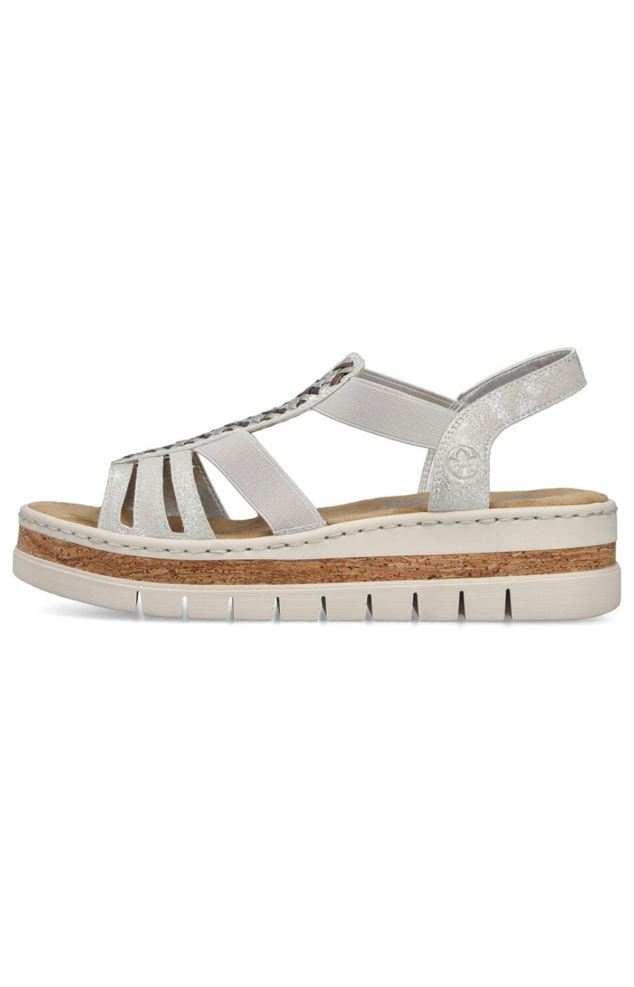 Rieker Braided Silver Sandal
