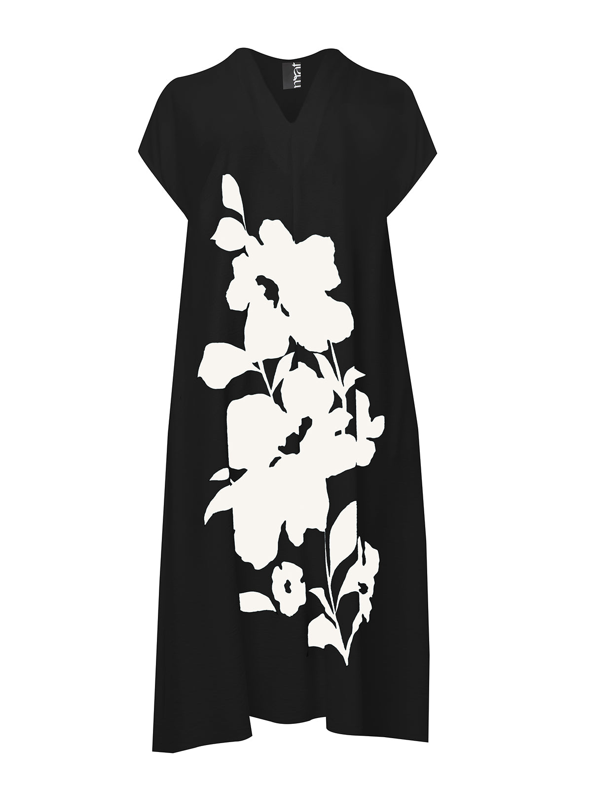 Mat Black & White Floral Dress