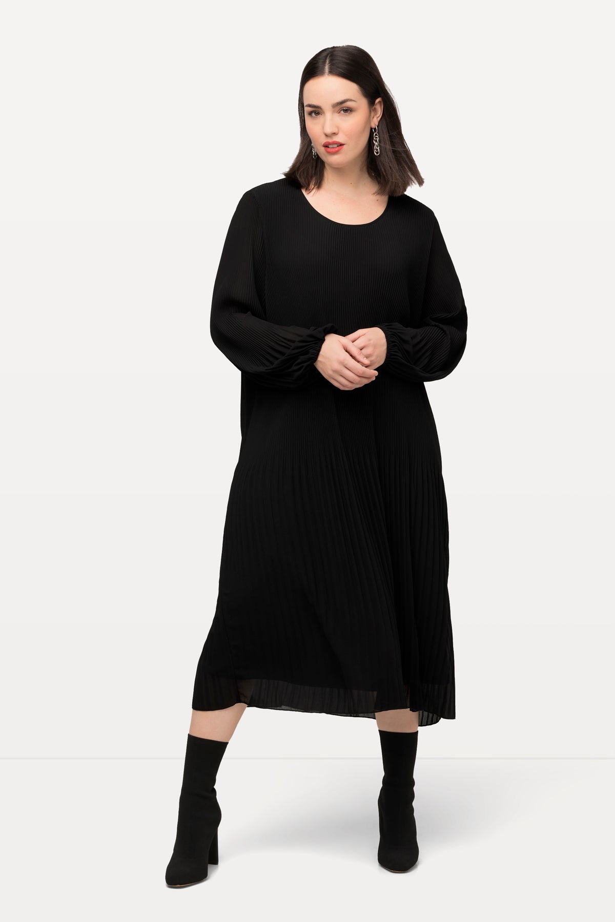 Ulla Popken Chiffon Black Dress