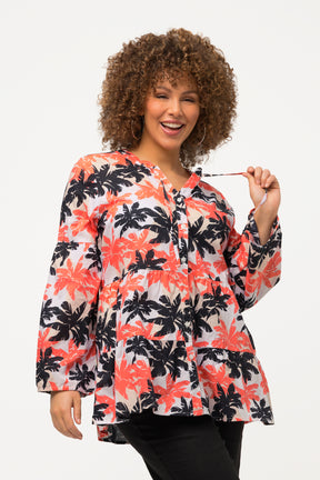 Ulla Popken Palm Tree Blouse