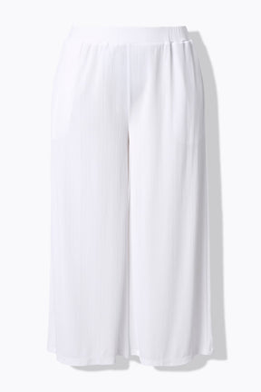 Ulla Popken Textured Culottes in White