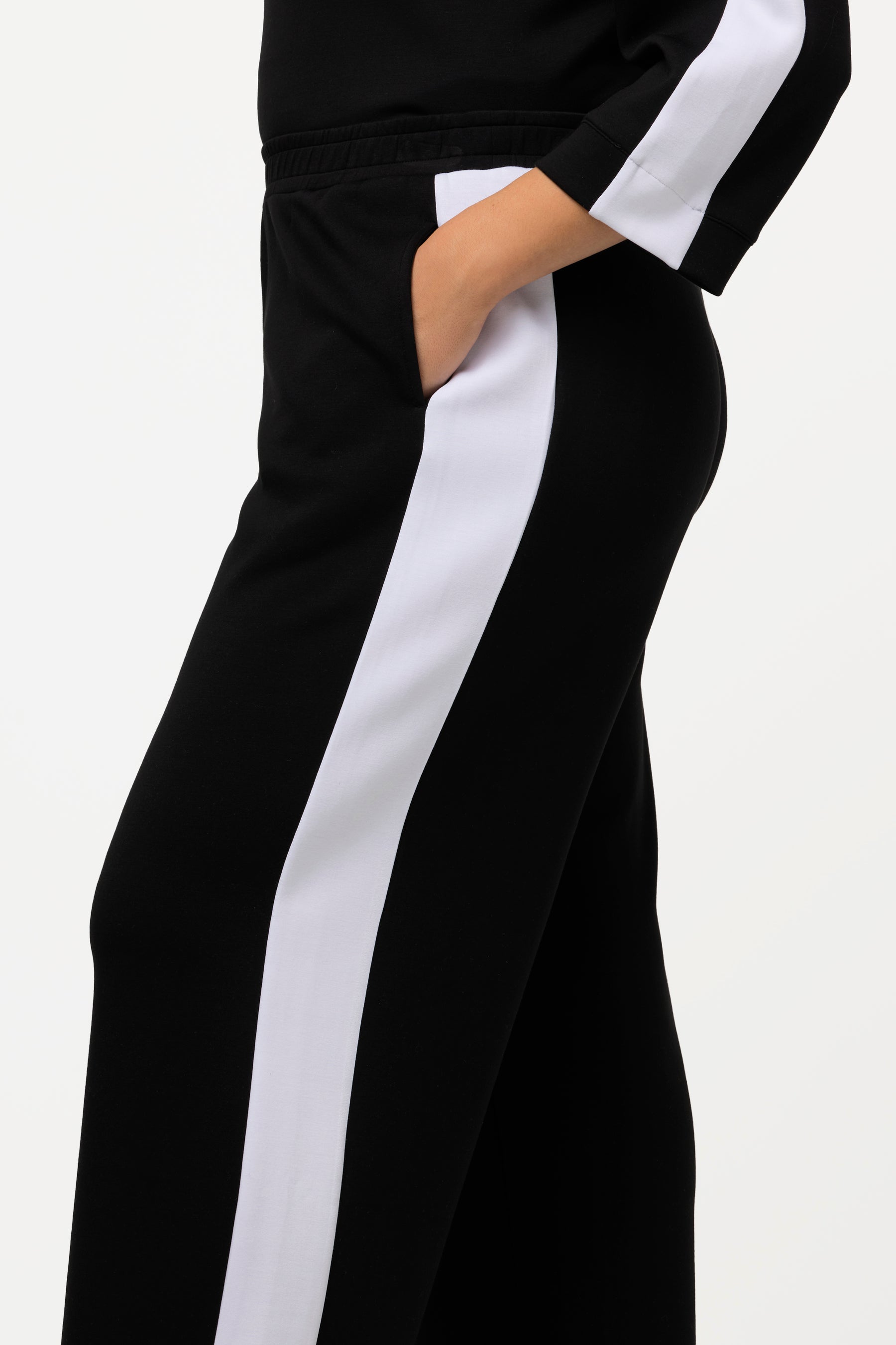 Ulla Popken Jersey Striped Culottes