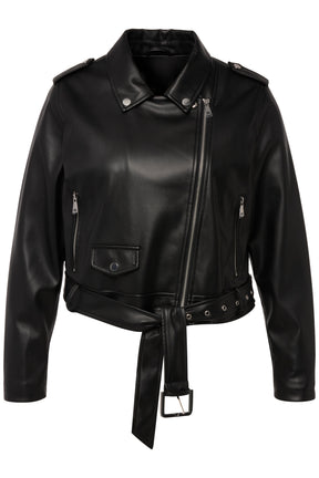 Ulla Popken Faux Leather Biker Jacket