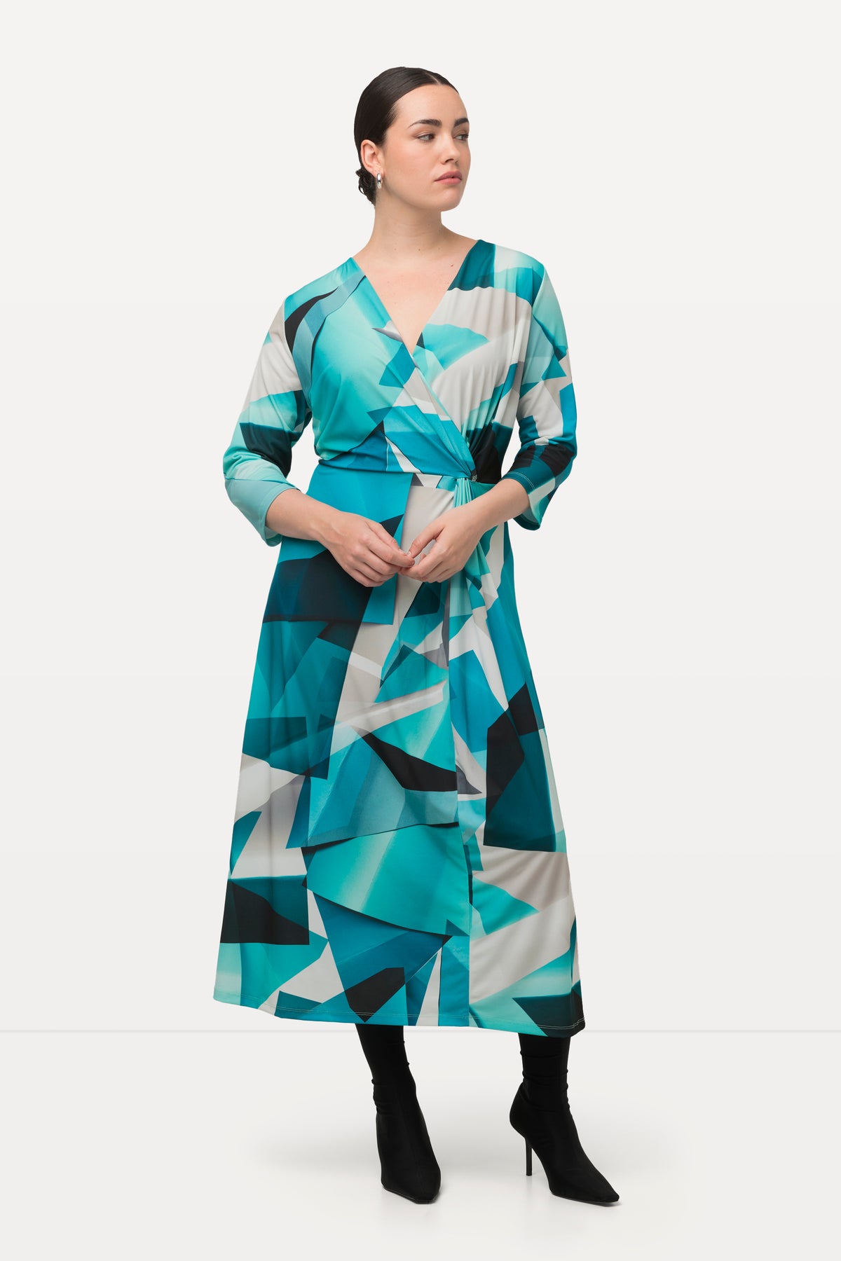 Ulla Popken Geometric Wrap Dress