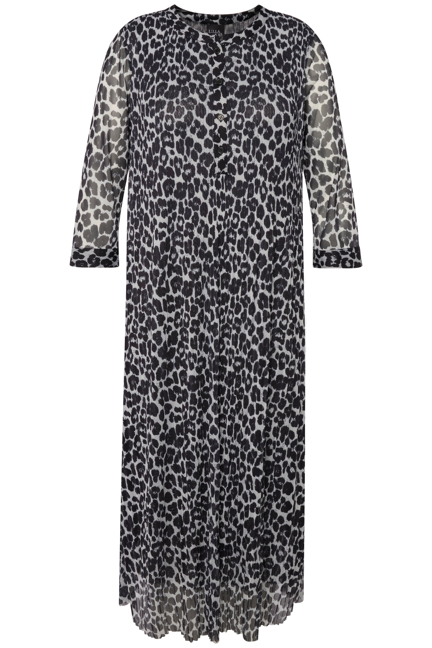 Ulla Popken Sheer Leopard Dress