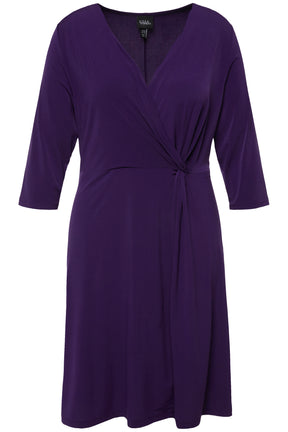 Ulla Popken Draped Dress in Purple