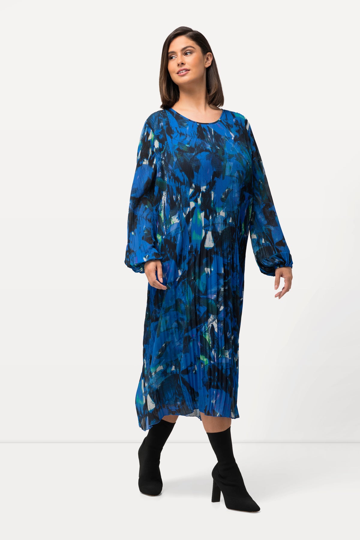 Ulla Popken Leaf Print Dress