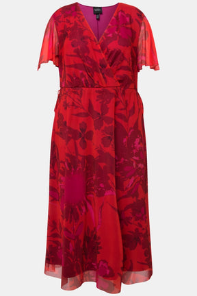 Ulla Popken Floral Red Dress