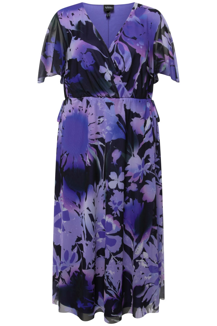 Ulla Popken Floral Purple Dress