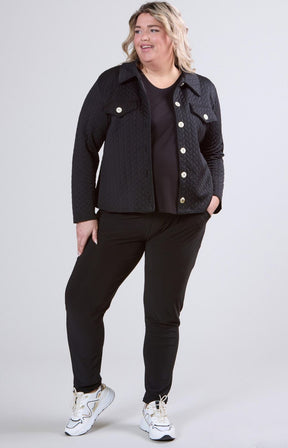 Magna Button Jacket in Black