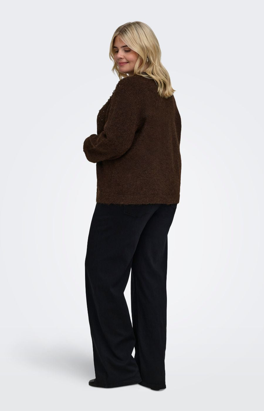 Only Carmakoma Miggie Cardigan in Coffee Bean