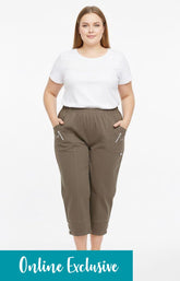 Lucie Crop Trousers Taupe