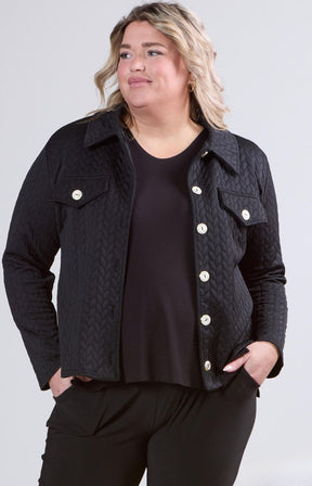 Magna Button Jacket in Black