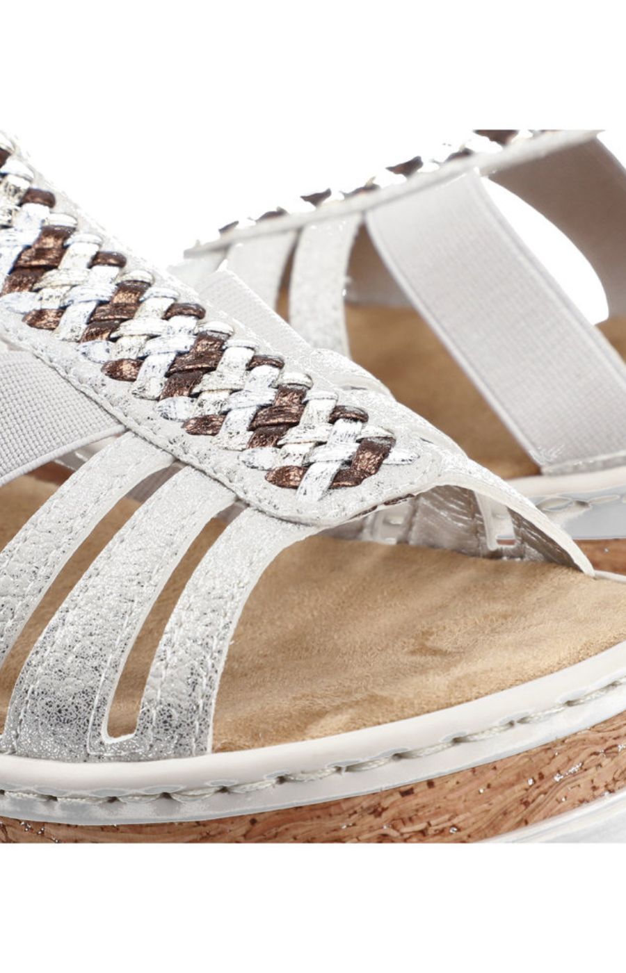 Rieker Braided Silver Sandal