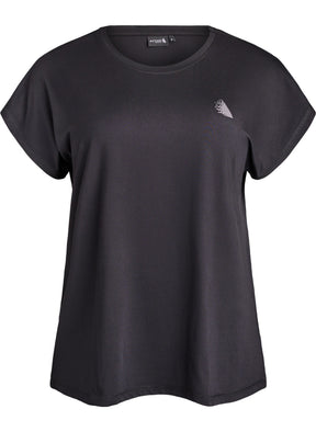 Active by Zizzi Basic T-Shirt in Black 