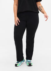 Active by Zizzi Cotton Leggings in Black 