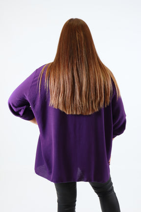 Ada Blouse in Grape