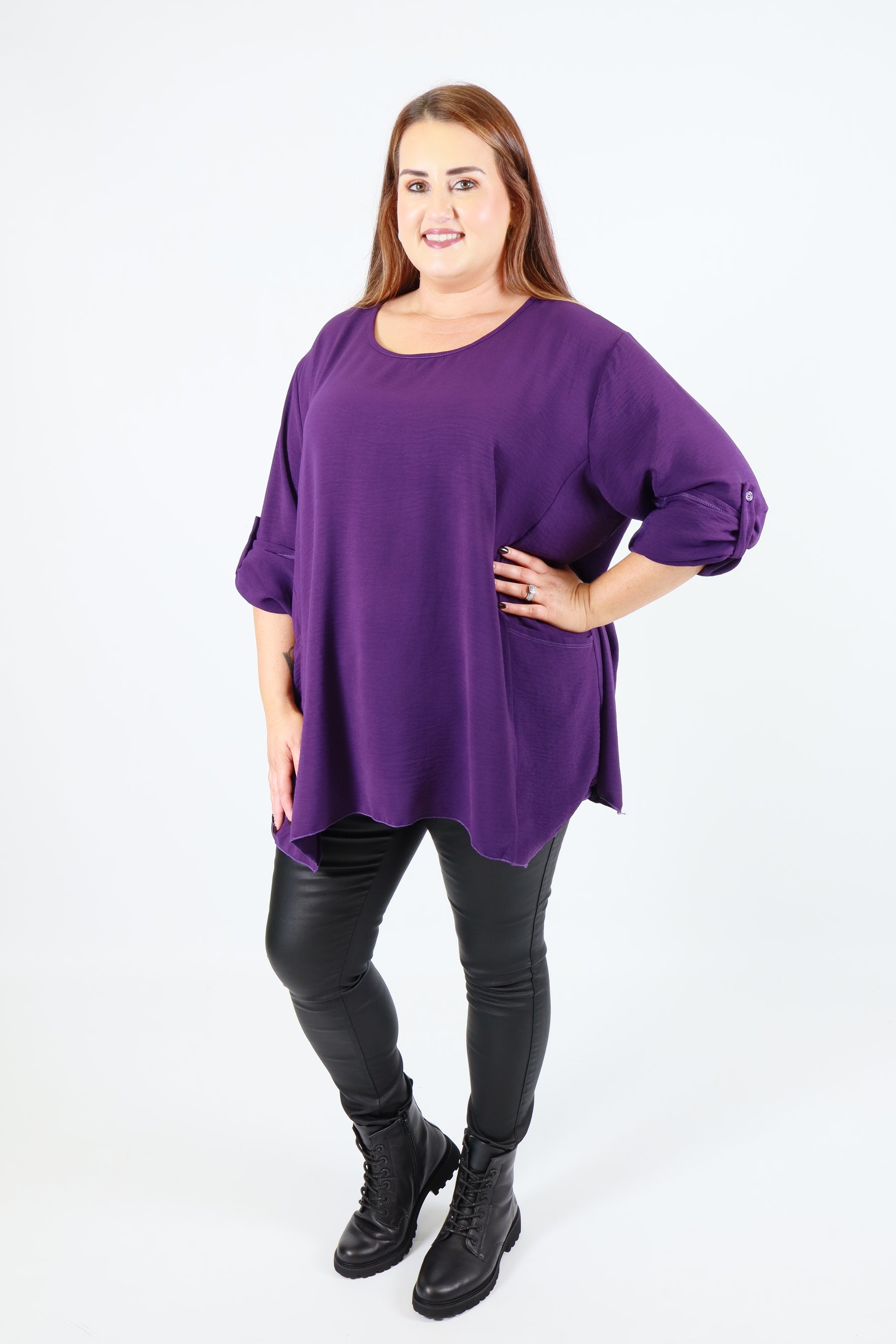 Ada Blouse in Grape