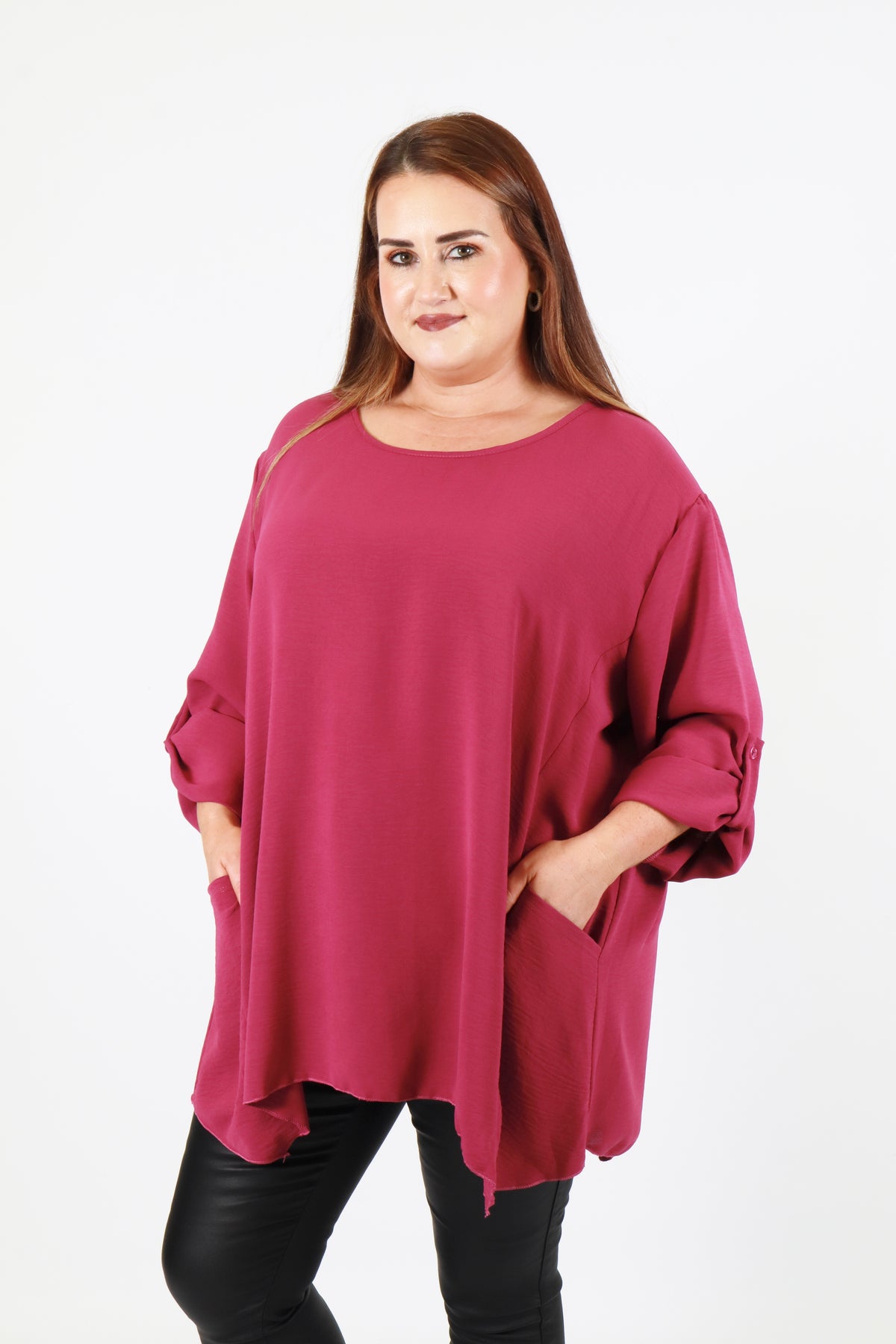 Ada Blouse in Magenta