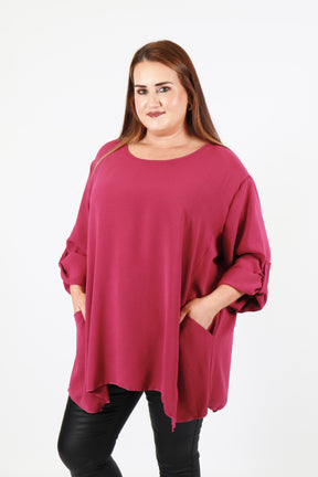 Ada Blouse in Magenta
