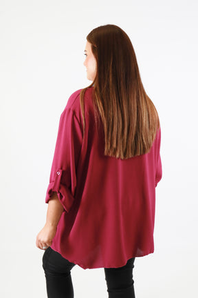 Ada Blouse in Magenta