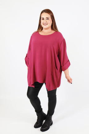Ada Blouse in Magenta