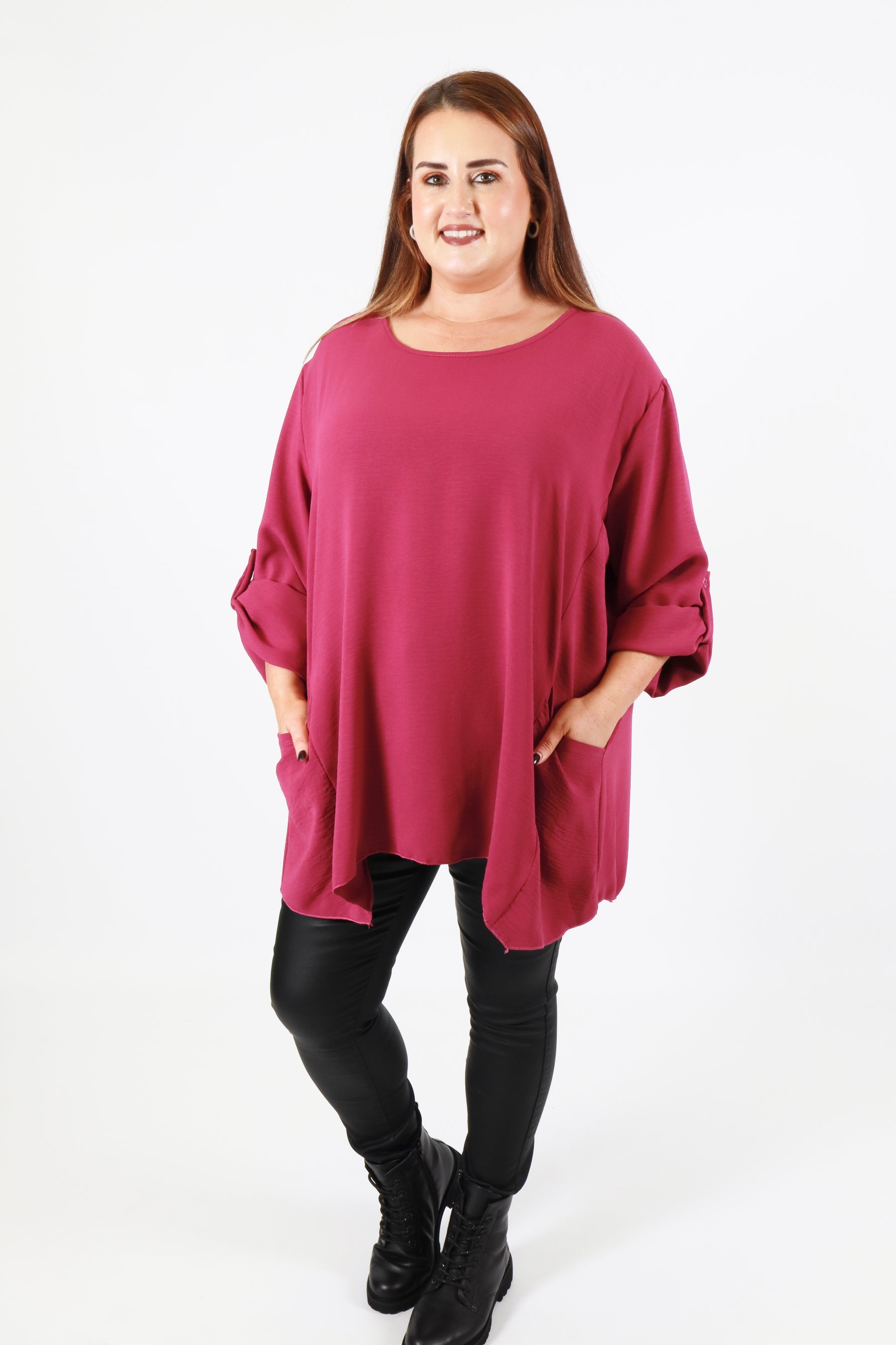 Ada Blouse in Magenta