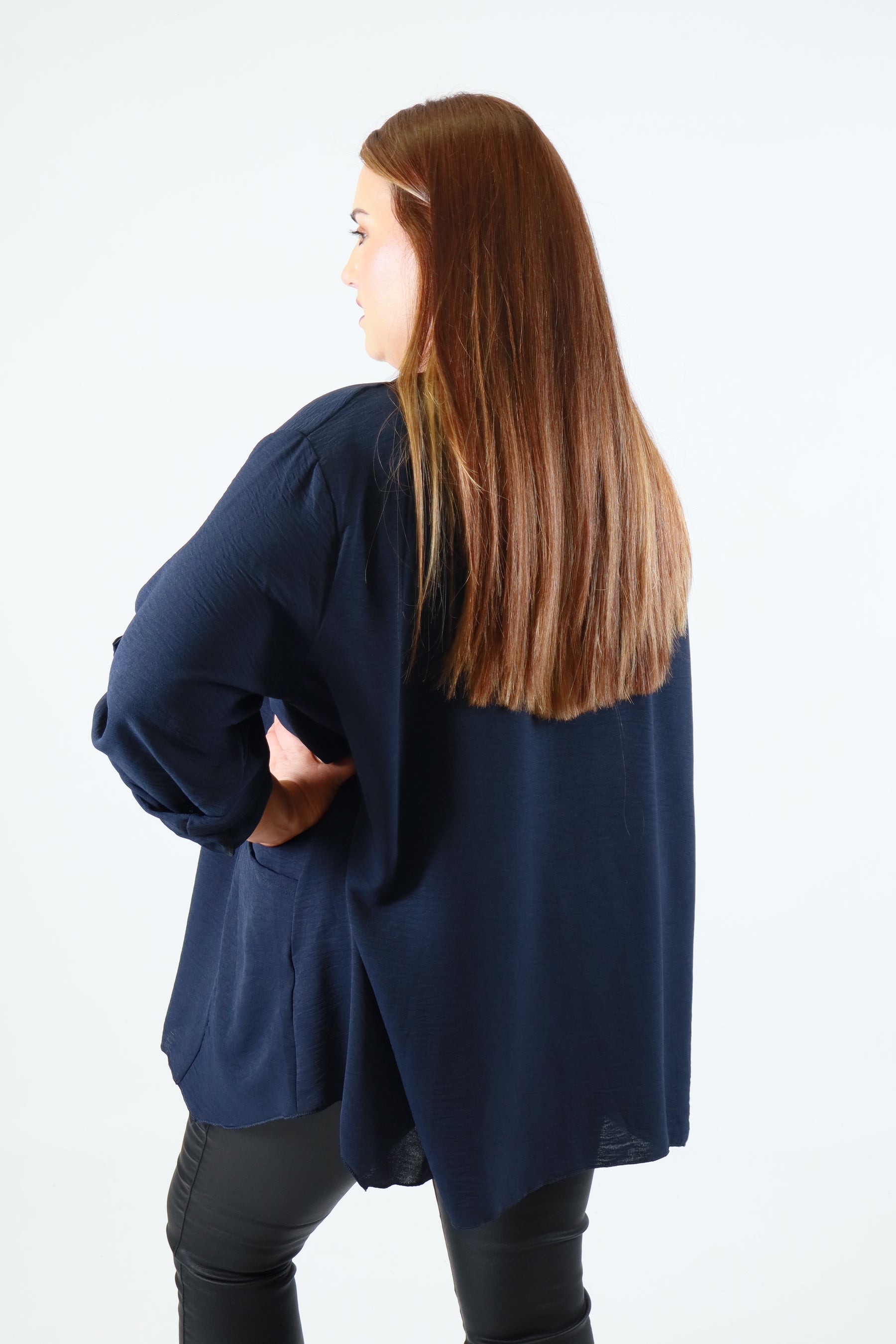 Ada Blouse in Navy