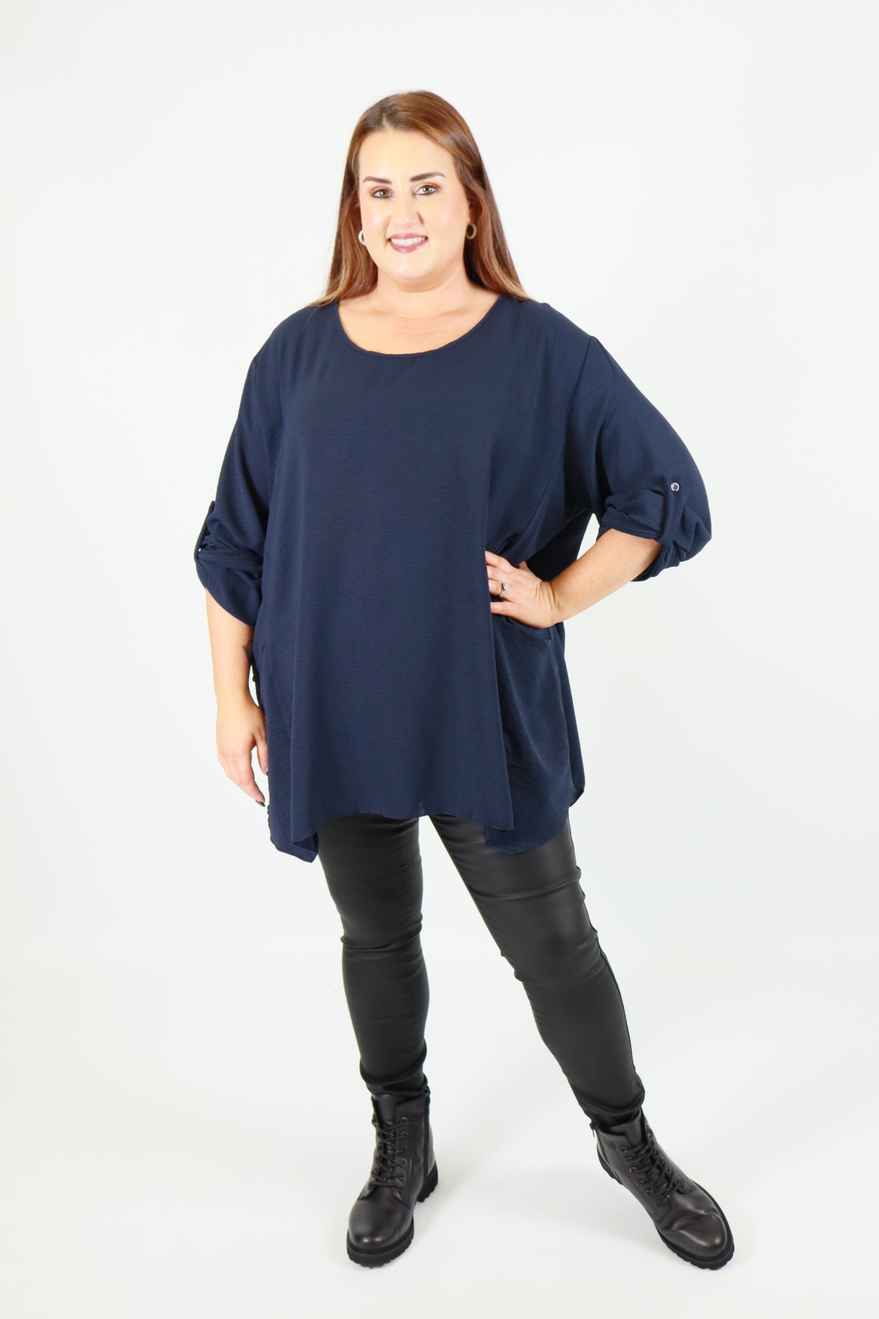Ada Blouse in Navy